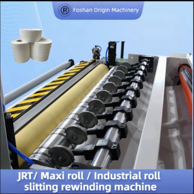 JRT Industrial Roll Rewinding Line z on-line slitterami do produktów miękkich i absorbujących tkanek
