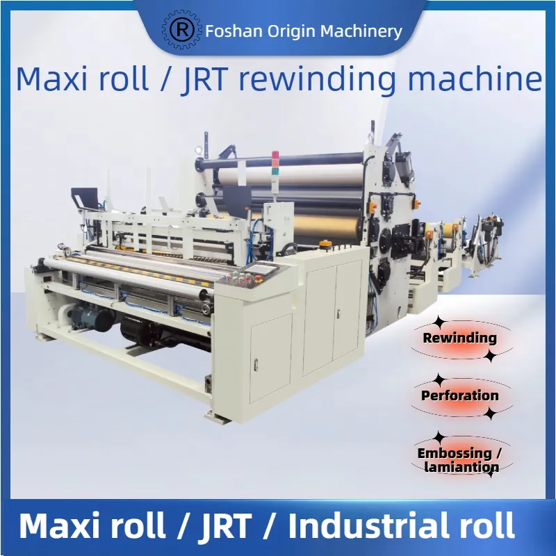 Rola toaletowa ręcznik kuchenny Maxi Roll wielokrotnie walcowane tkanki Linia produkcyjna maszyna zwojowa obróbka cięcia pakowanie 0