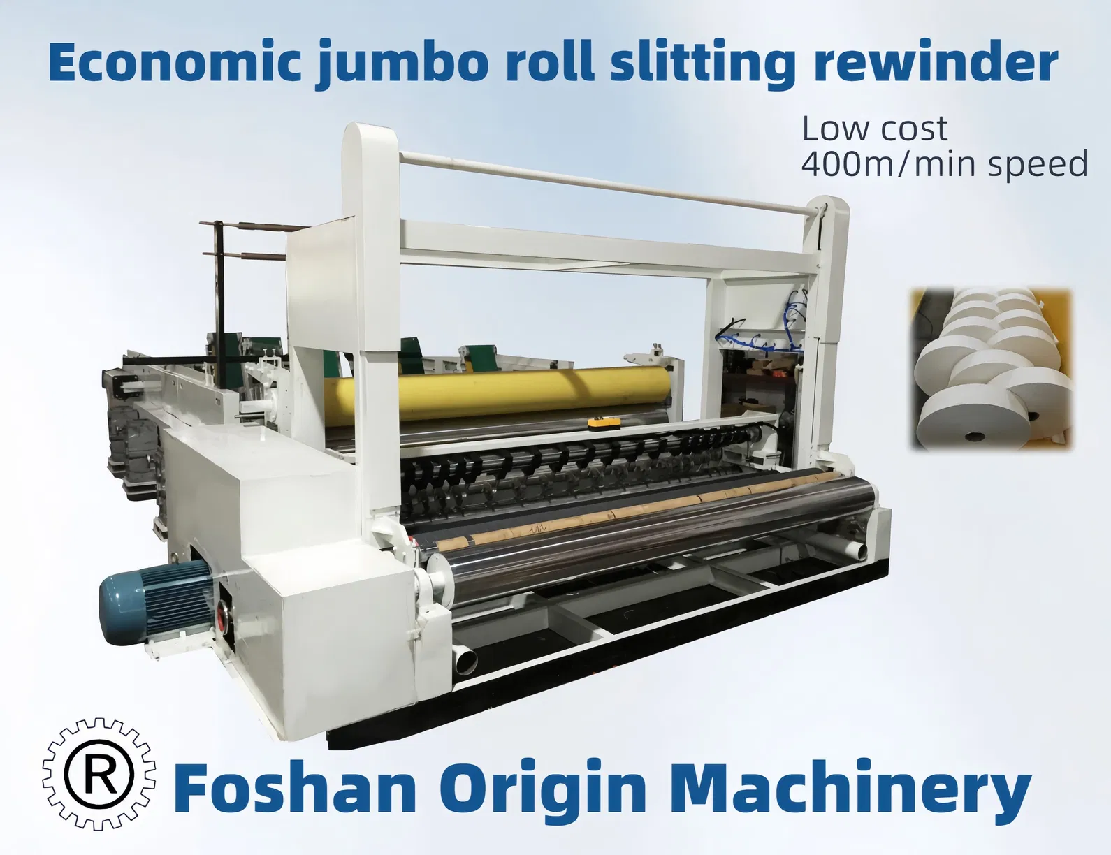 1800 mm Skończona maszyna do cięcia rolki Jumbo Rewinding z dobrą wydajnością 0