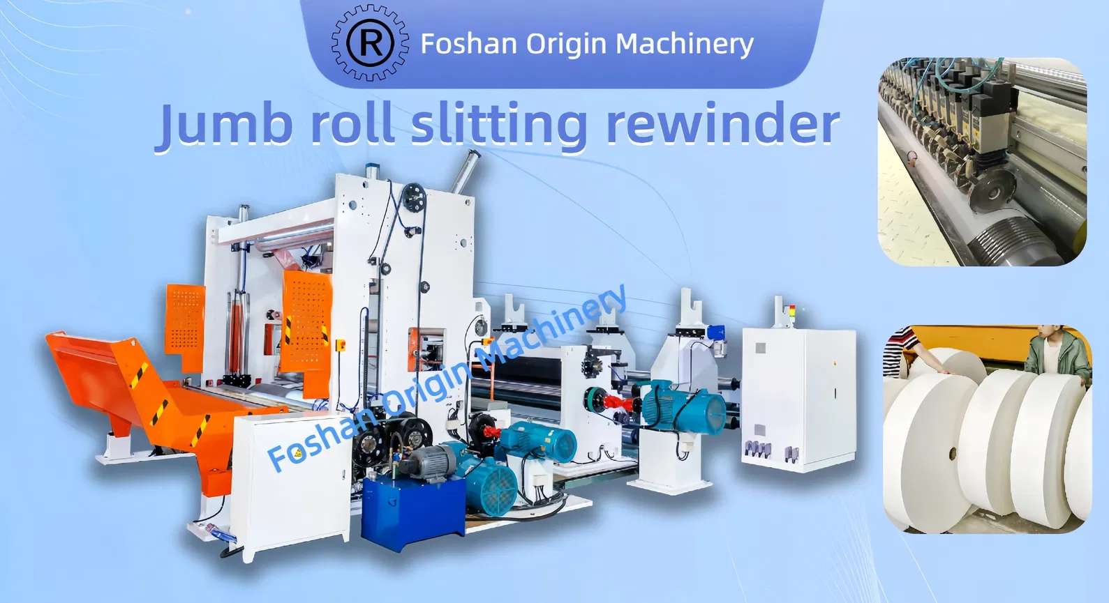 Duża średnica 1500 mm Maszyna do obwijania Jumbo Roll Slitter Rewinder dla szybkiej i dokładnej produkcji 0
